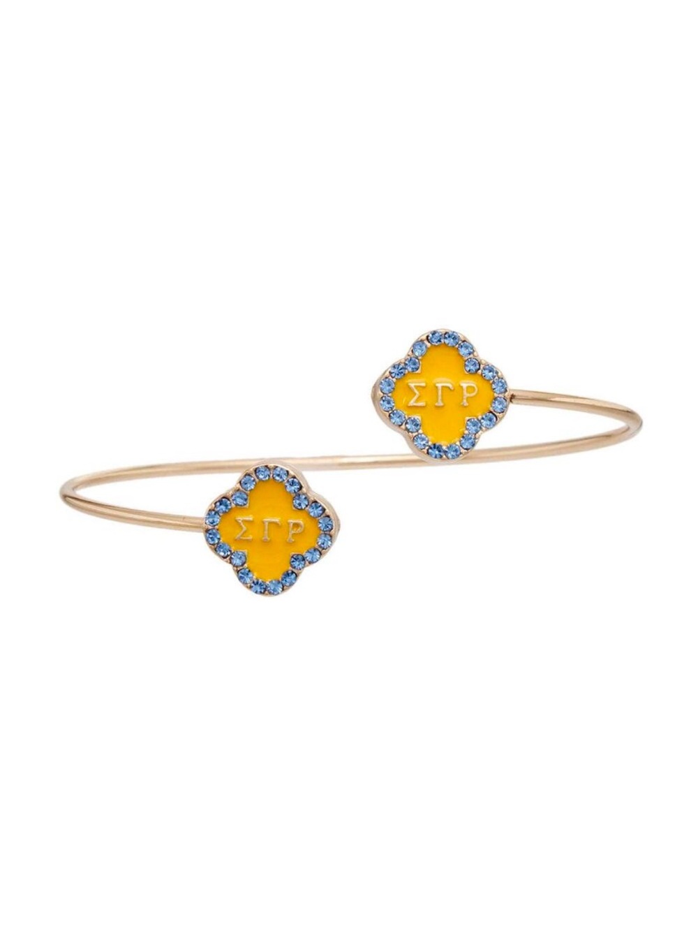 Sigma Gamma Rho Single Clover Bangle  Bracelet